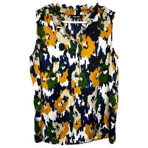 Nine West Bold Abstract Colored Sleeveless Blouse